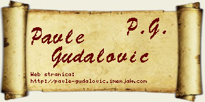 Pavle Gudalović vizit kartica